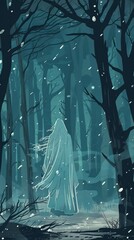 ghost in the forest.