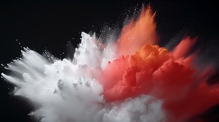 colorful powder explosion , Abstract closeup dust