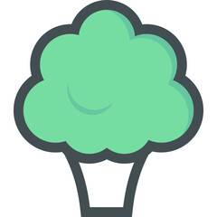 Fresh vegetables with excellent fruits icon pack