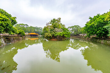 Fototapeta na wymiar Hue - Vietnam. December 08, 2015. Imperial Enclosure Top choice historic site in Hue, Vietnam.