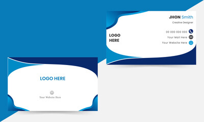 Double-sided creative business card vector design template. Business card for business and personal use.