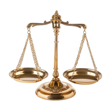 A gold scale with two sides and a third side that is not visible