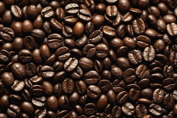 Texture of coffee beans - obrazy, fototapety, plakaty