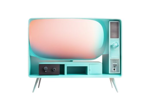 box store tv 3D
 stand space blue Orange 3d depth entertainment shelf pink pastel cosmetic design splay screen leg empty television minimal mockup product green vintage poduim television screen