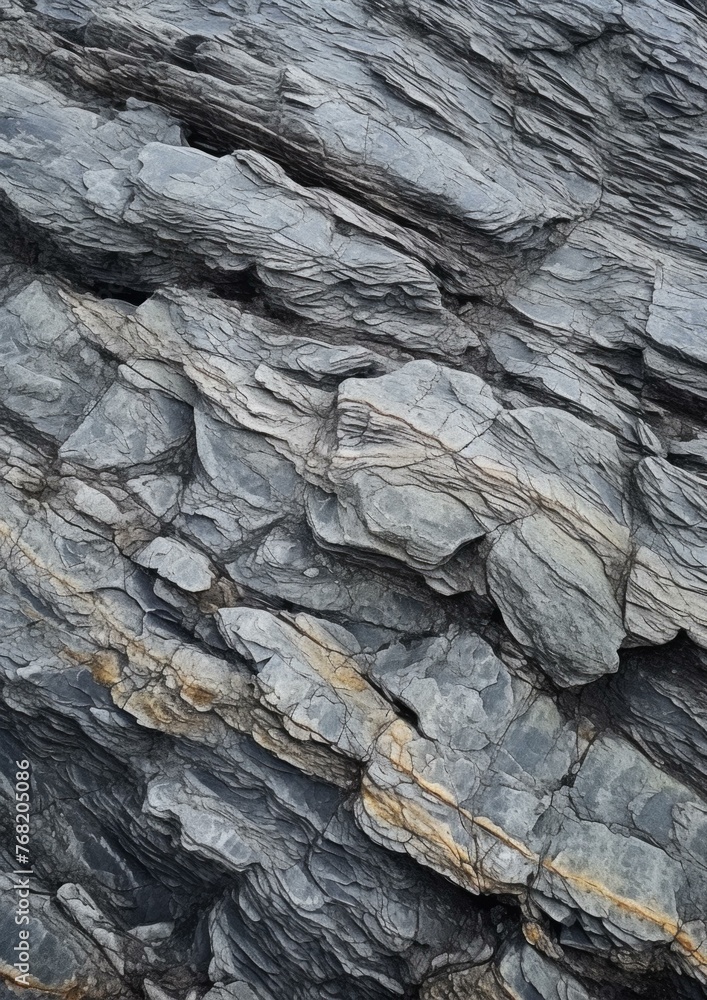 Poster a close up of a bird sitting on top of some rocks. generative ai.