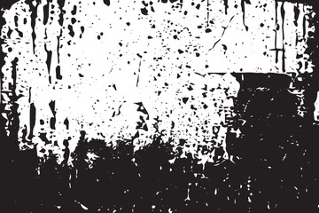 Abstract Monochrome Texture: Grunge Black & White Pattern of Dust, Chips, and Ink Spots on White Background