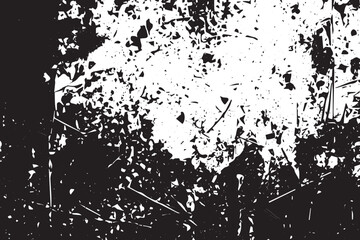 Abstract Monochrome Texture: Grunge Black & White Pattern of Dust, Chips, and Ink Spots on White Background