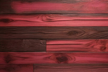 Red and brown laminate flooring parquet wood wall wooden plank board texture background with grains and structures - obrazy, fototapety, plakaty