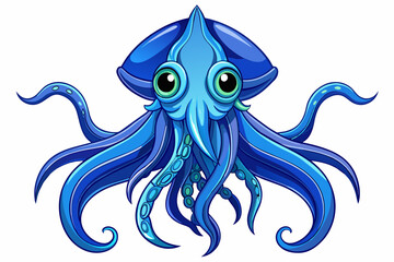 full body the terrifying blue ring squid high d