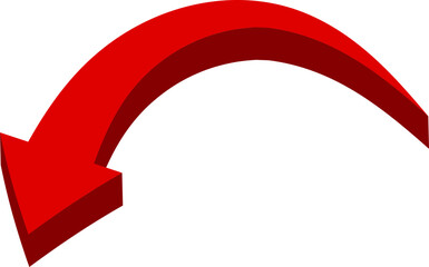 Red arrow icon indicating different direction. A set icons isolated on a white background for website banners ads and design elements.