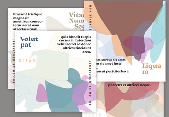 Social Media Square Post Layout With Abstract Floral Shape