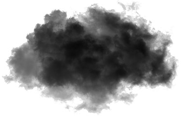 Rainstorm black clouds cut out on transparent backgrounds 3d rendering png