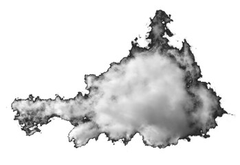 white and black cloud on white background