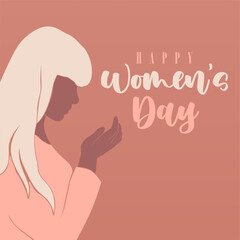 Flat international women's day illustration background