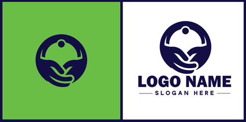 handshake logo icon vector for business brand app icon deal people friendship partnership cooperation business teamwork trust logo template