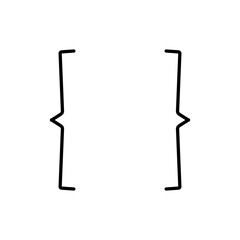 Hand Drawn flat icon for bracket