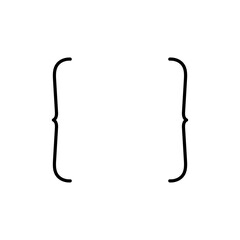 Hand Drawn flat icon for bracket