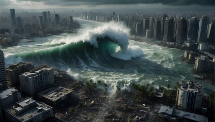 Flooding between buildings