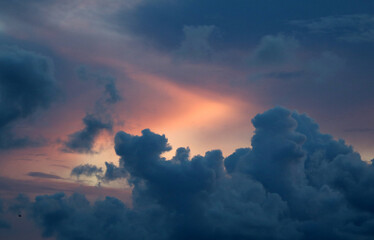 cool cloud formation at sunset