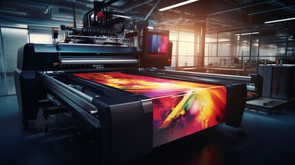 A photo of a digital printing machine - obrazy, fototapety, plakaty