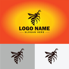 hornet bee logo icon vector for business brand app icon hornet bee logo template - obrazy, fototapety, plakaty