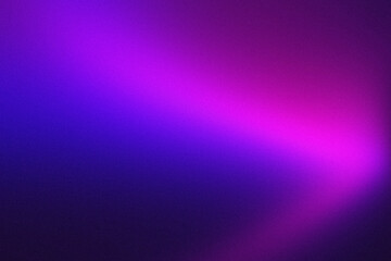 Dark blue purple pink colored glowing grainy gradient background. Black noise texture effect  backdrop illustration for poster, header, banner design template purpose.