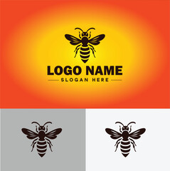 hornet bee logo icon vector for business brand app icon hornet bee logo template