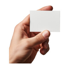 Fototapeta premium A hand holding a white business card