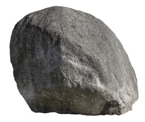 large boulder isolated on white background
