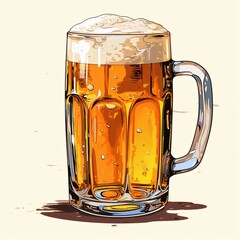 a glass of beer with foam - obrazy, fototapety, plakaty