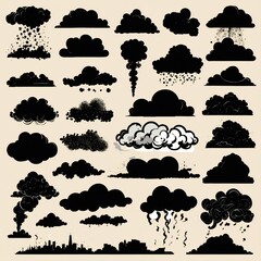cartoon abstract smoke deigns | black clouds abstract background