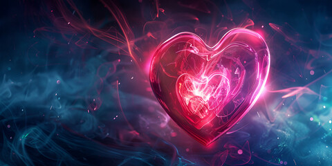 Sweetheart Design  Charming Heart Digital Art for All Occasions - obrazy, fototapety, plakaty