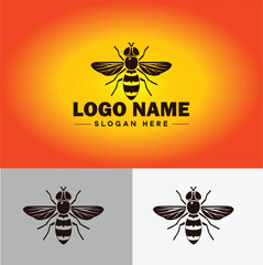Hoverfly bee logo icon vector for business brand app icon Hoverfly bee logo template