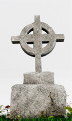 gravestone isolated on white - 768221277