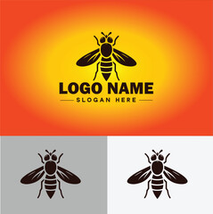 Hoverfly bee logo icon vector for business brand app icon Hoverfly bee logo template