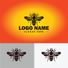 Hoverfly bee logo icon vector for business brand app icon Hoverfly bee logo template