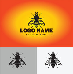 Hoverfly bee logo icon vector for business brand app icon Hoverfly bee logo template