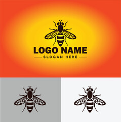 Hoverfly bee logo icon vector for business brand app icon Hoverfly bee logo template
