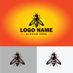 Hoverfly bee logo icon vector for business brand app icon Hoverfly bee logo template