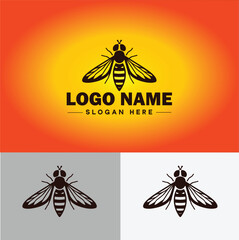 Hoverfly bee logo icon vector for business brand app icon Hoverfly bee logo template