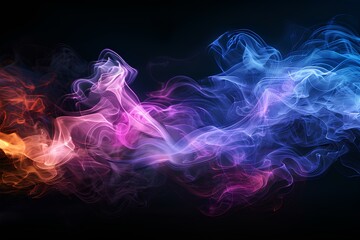 A colorful smoke background with a black background and a blue background with a red and yellow