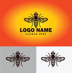 Hoverfly bee logo icon vector for business brand app icon Hoverfly bee logo template