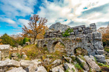 Termessos ancient city the amphitheatre. Termessos is one of Antalya -Turkey's most outstanding...