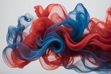 Abstract colourful flowing smoke paint wave - obrazy, fototapety, plakaty