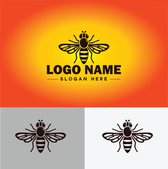 Hoverfly bee logo icon vector for business brand app icon Hoverfly bee logo template