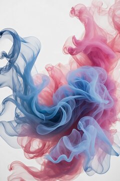 Abstract colourful flowing smoke paint wave