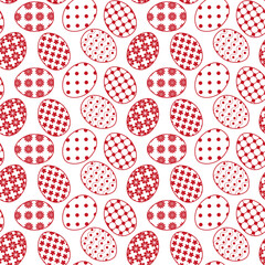 Seamless decorative pattern with Easter eggs holiday wallpaper festive background art decor design for textile, paper 