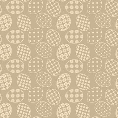 Seamless decorative pattern with Easter eggs holiday wallpaper festive background art decor design for textile, paper 
