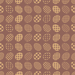 Seamless decorative pattern with Easter eggs holiday wallpaper festive background art decor design for textile, paper 