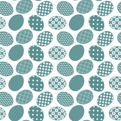 Seamless decorative pattern with Easter eggs holiday wallpaper festive background art decor design for textile, paper 